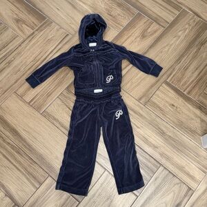 Pinko navy Velour Hoodie set 3T Italy